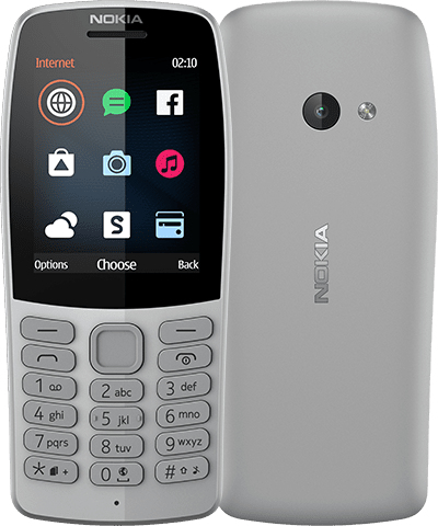 Nokia 210. Form factor: Bar. SIM card capability: Dual SIM. Display diagonal: 6.1 cm (2.4"), Display resolution: 320 x 240