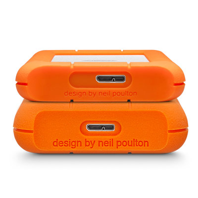 Disco rigido Portatili LaCie Rugged Mini - Esterno - 2 TB - Arancione, Argento - USB 3.0 - 5400giri/min - 1 / Unità