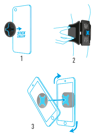 MOBILIS U.FIX Tasche (Armband) Smartphone, Key - Schwarz - Acrylnitril-Butadien-Styrol (ABS), Neopren, PVC, Polyester Körp