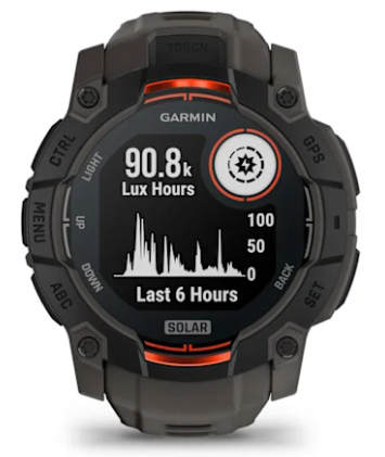 Garmin Instinct 3 Smart Watch - Black Body Color - Charcoal Band Color - Aluminium Body Material - Fiber Reinforced Polyme