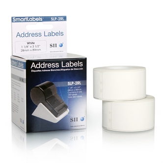 SLP-2RL WHITE LABEL 28X89MM 130 LAB/ROLL