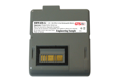 GTS HRW420-LI Battery - Lithium Ion (Li-Ion) - For Printer - Battery Rechargeable - 7.4 V DC - 4000 mAh