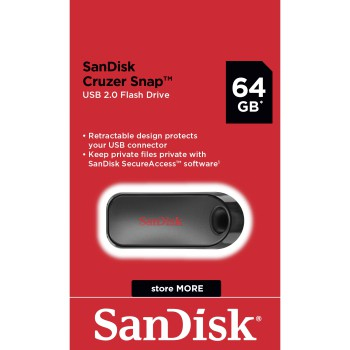 SanDisk 00183585. Capacidade: 64 GB, Interface de dispositivo: USB Type-A, Versão USB: 2.0. Forma: Slide. Proteção de pala