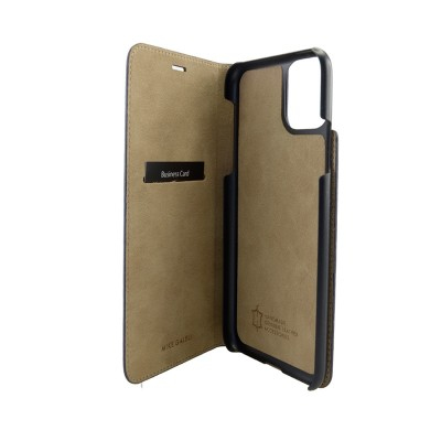 GALELI Book Case MARC Tasche (Buchfalz) Apple iPhone 11 Pro Smartphone - Schwarz - Echtes Leder