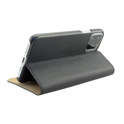 GALELI Book Case MARC Tasche (Buchfalz) Apple iPhone 11 Pro Smartphone - Schwarz - Echtes Leder