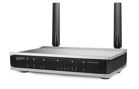 Lancom 1800EFW Wi-Fi 6 IEEE 802.11 a/b/g/n/ac/ax Ethernet Drahtlos Router - Dualband - 2,40 GHz ISM-Band - 5 GHz UNII-Band