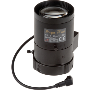 Lente AXIS - 8 mm - 50 mmf/1,6 Zoom para Monte CS - Diseñado para Cámara de vigilancia - 6,3x Zoom Óptico