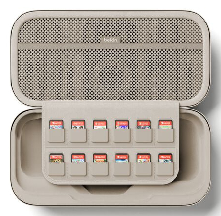 Belkin Ladebehälter Nintendo Tragbare Spielkonsole - Sand - Polyester Außenmaterial - Samt Innenmaterial - Kratzfest, Stoß