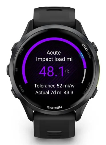 Garmin Forerunner 970. Display diagonal: 3.56 cm (1.4"), Display technology: AMOLED, Display resolution: 454 x 454 pixels,