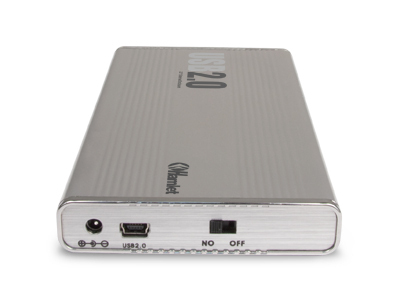 Hamlet Box Esteno per Hard Disk da  2,5"  Doppio Controller IDE + SATA ad Interfaccia USB 2.0. Chassis in alluminio, Alime