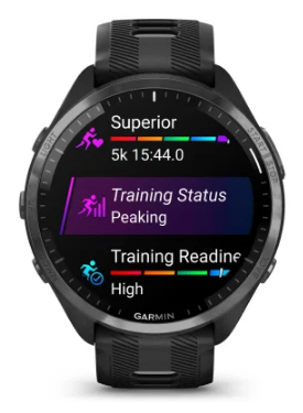 Garmin Forerunner 965. Display diagonal: 3.56 cm (1.4"), Display technology: AMOLED, Display resolution: 454 x 454 pixels,