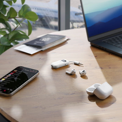 Alogic SkySound Audio Transmitter - Tragbar - Weiß - Kabellos - Bluetooth - USB - Kopfhörer