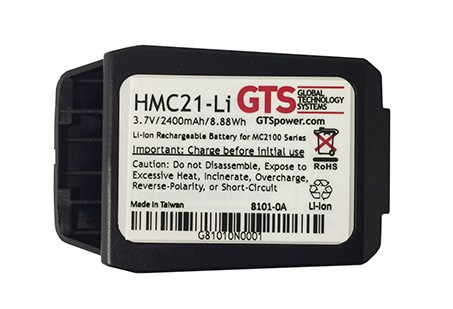 GTS Batterie - Lithium-Ionen (Li-Ionen) - für Barcode-Scanner - Aufladbarer Akku - Proprietär - 3.7 V - 2400 mAh - 8,88 Wh