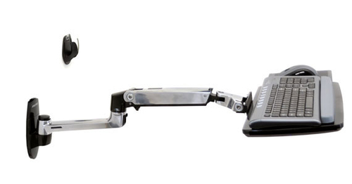 Ergotron LX Wall Mount Keyboard Arm. Product colour: Silver