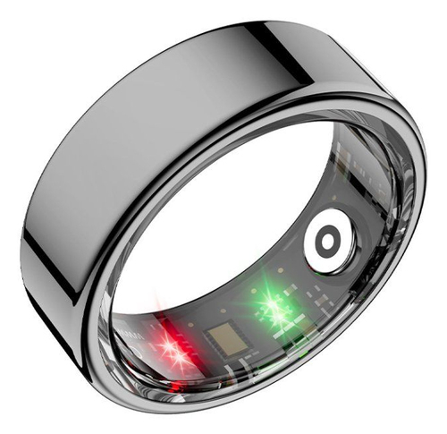 Carneo Smart Ring - Finger Wearable - Titanium Black - Pedometer - Text Messaging, Push Notification - Stress, Heart Rate,