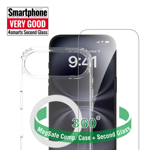 4smarts 360° Protection Set Hülle für Apple iPhone Air, iPhone 17 Air Smartphone - Transparent - Retail - Stoßfest, Kratzf