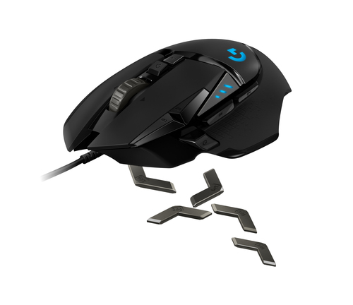 Logitech HERO G502 Gaming Mouse - USB - Optical - 11 Button(s) - Black - Cable - 16000 dpi - Scroll Wheel - Right-handed