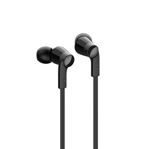 Belkin SOUNDFORM Wired Earbud Stereo Earset - Black - Binaural - In-ear - 121.9 cm Cable - USB Type C