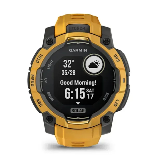 Garmin Instinct 3. Display diagonal: 3.05 cm (1.2"), Display resolution: 176 x 176 pixels, Touchscreen. RAM capacity: 128 