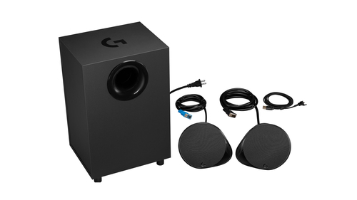 Logitech LIGHTSYNC G560 2.1 Bluetooth Speaker System - 120 W RMS - Black - 40 Hz to 18 kHz - DTS:X - USB