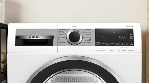 Asciugatrice elettrica Bosch WQG245C0IT Caricamento Frontale Condensatore - Bianco