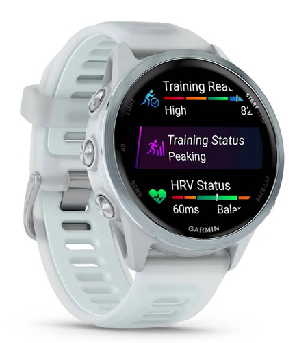 Garmin Forerunner 570 Smart Watch - 42 mm Case Height - Cloud, Blue Body Color - Aluminium Body Material - Speaker, Phone,
