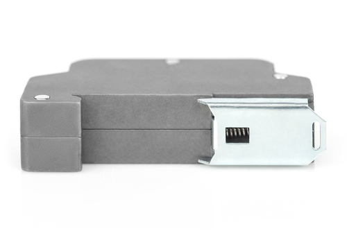 Digitus PoE surge protector (RJ45), DIN rail installation, indoor. Product colour: Grey, Material: Zinc, International Pro