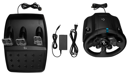 Logitech G G923 SE. Device type: Steering wheel + Pedals + Joystick, Gaming platforms supported: PC, PlayStation 4, PlaySt