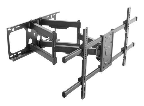 Napofix 276 LED / LCD de montaje en pared 37 a 80 pulgadas, basculantes, giratorios, 4 brazos, Negro. Maximum weight capac