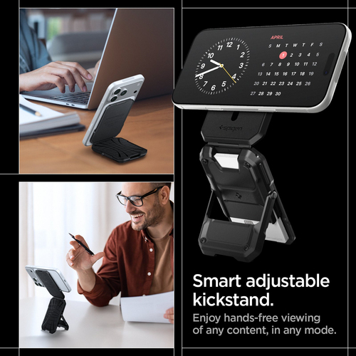 Spigen Tough Armor Pro (Mag Fit) MagSafe Card Holder. Product type: Card holder, Product colour: Black, Material: Thermopl