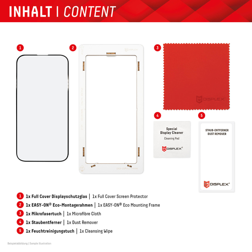 DISPLEX Premium Glas (Full Cover) für Apple iPhone 15/15 Pro