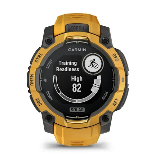 Garmin Instinct 3. Display diagonal: 3.05 cm (1.2"), Display resolution: 176 x 176 pixels, Touchscreen. RAM capacity: 128 