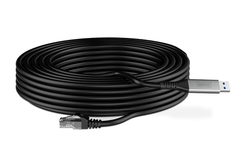 Digitus 15 m RJ-45/USB Netzwerkkabel - 1 Stück - Cable for Notebook, Peripheriegerät, Router, Desktop-PC, Wandsteckdose, E