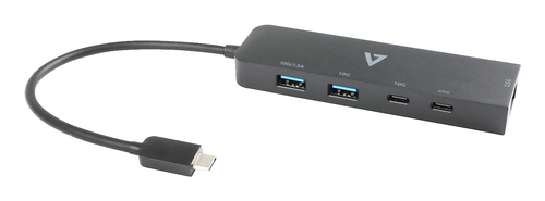 V7 V7UCRJ25GHUB-BLK. Interface do host: USB 3.2 Gen 1 (3.1 Gen 1) Type-C, Interfaces de hub: RJ-45, USB 3.2 Gen 1 (3.1 Gen