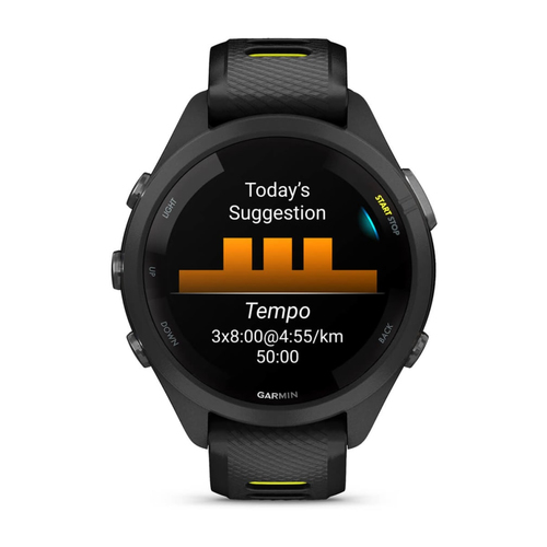 Garmin Forerunner 265S. Display diagonal: 2.79 cm (1.1"), Display technology: AMOLED, Display resolution: 360 x 360 pixels