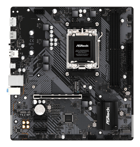 ASRock A620M-HDV/M.2 Desktop-Mainboard - AMD A620 Chipsatz - Buchse AM5 - Micro ATX - Ryzen 7 Unterstützter Prozessor - 96