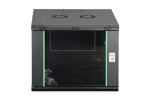Digitus Dynamic Basic 9U Wandmontierbar Rackschrank für LAN-Schalter, Patchfeld - 482,60 mm Rack-Breite x 459 mm Regaltief
