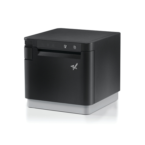 Star Micronics mC-Print3, Thermal, 3in, Cutter, Ethernet (LAN), USB, CloudPRNT, Black, EU & UK, PS60C Power Supply include