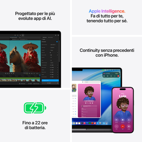 Computer portatile - Apple MacBook Pro MGDT4X/A 36,1 cm (14,2") - 120 Hz - Apple - 24 GB - 2 TB SSD - Nero - Apple M5 Pro 