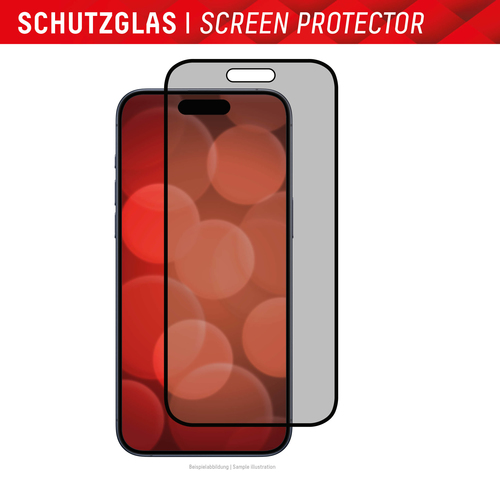 Displex 10H Gehärtetes Glas, Silikon Bildschirmschutz für iPhone 15, iPhone 15 Pro - 1 - für OLED iPhone 15, iPhone 15 Pro