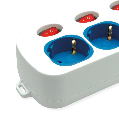 Roline PowerBar Steckdosenleiste - Typ F (CEE 7/7) - 1 x USB Typ A, 1 x USB Typ C, 3 x Typ F - 1,50 m Kabel - 250 V AC Vol