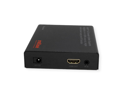Roline Video-Extender-Transmitter/Receiver - Verkabelt - 70 m Reichweite - 2 x Netzwerk (RJ-45) - 1 x HDMI Ein - 2 x HDMI 