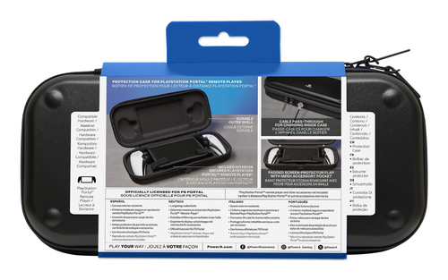 PowerA Protection Case for Playstation Portal Remote Player - Black. Case type: Cover, Product colour: Black, Material: Fe