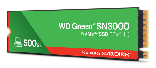 Unità stato solido WD Green SN3000 WDS500G4G0E-00CPS0 - M.2 2280 Interno - 500 GB - PCI Express NVMe (PCI Express NVMe 4.0