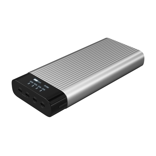 Hyper HyperJuice HJ245B Power Bank - For iPhone, MacBook, Drone - 2 x Type-C 100W, 2 x Type-C 65W - 27000 mAh - 4 x USB - 