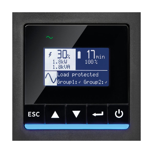 Eaton 9PX6KIRTNG2. UPS topology: Double-conversion (Online), Output power capacity: 6 kVA, Output power: 6000 W. AC outlet