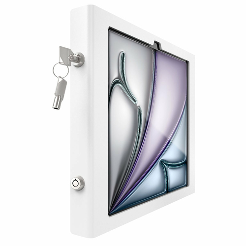 iPad Air M2/M3/M4 13" , Apex Secured Enclosure Wall Mount - White - iPad Air M2/M3/M4 13" , Apex Secured Enclosure Wall Mount