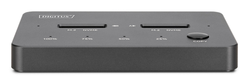 Digitus NVMe cloning station USB3.1 Gen2 Type-C NVMe M.2 SSD enclosure. Storage media type: SSD, Storage drive interface: 