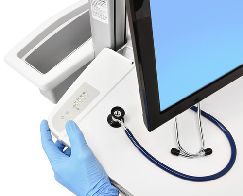 Ergotron SV42-6301-C. Product colour: Aluminium, Grey, White, Recommended usage: Flat panel, Type: Multimedia cart. AC inp