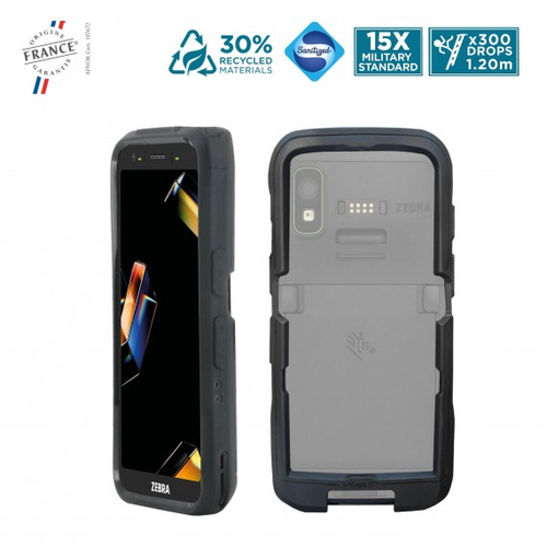 MOBILIS Protech Robust Hülle für Zebra Mobilcomputer - Schwarz - Sturzsicher, Stoßfest, Kratzfest, Staubfest, Schlagfest, 